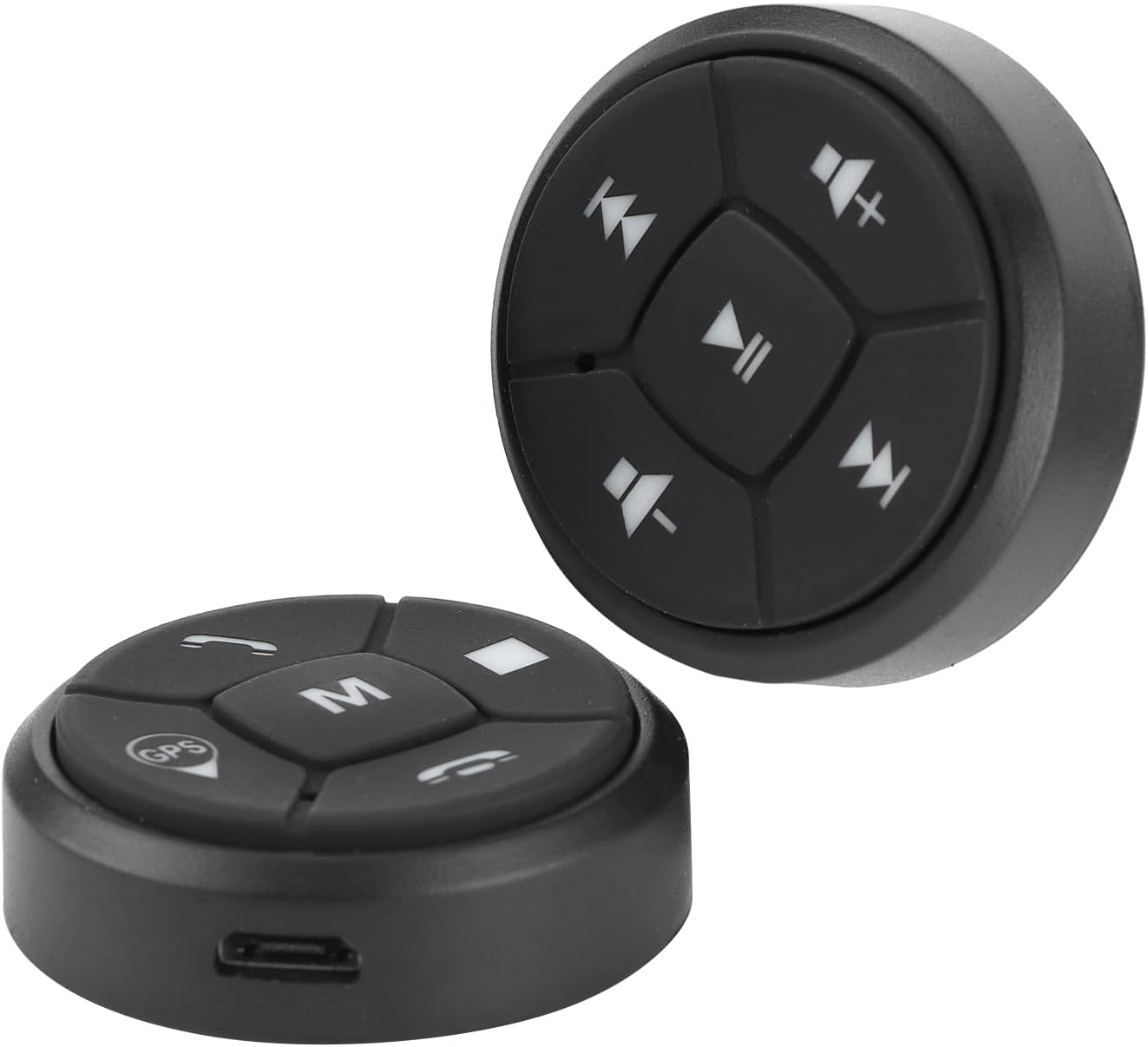 Locadence Wirelessly BT Media Remote Button, Steering Wheel Control Buttons Kit, Car Steering Wheel Button Media Remote