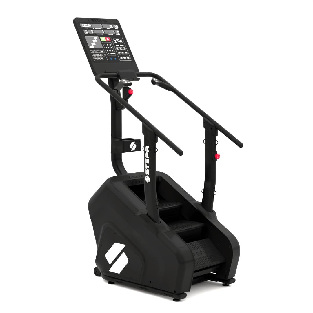 STEPR Classic Commercial Stair Climber Machine – Space-Saving Stairmaster for Home Gym, 8ft Ceiling Friendly, 140 SPM, LED Console & Strength Training Anchor Points