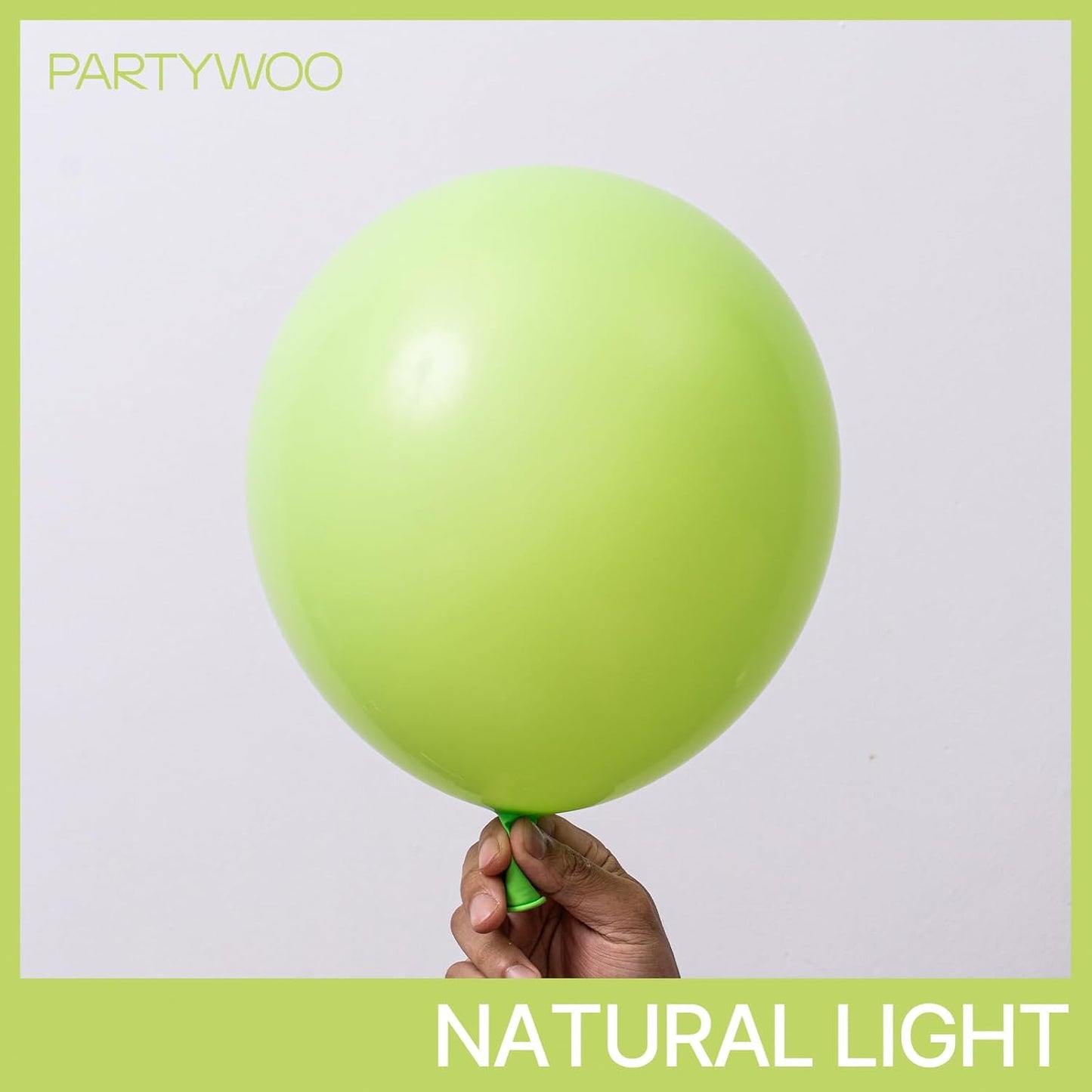 PartyWoo Lime Green Balloons - 127-Piece Neon Latex Balloon Arch Kit for Graduation & Birthday Decor