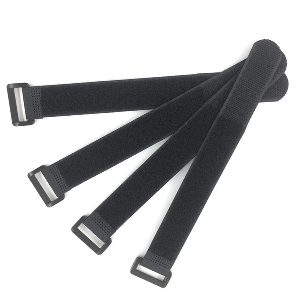 HUAPX Fastening Hook and Loop Cable Straps,10Pack Black Self-Adhesive Cable Ties,Nylon Securing Straps with Buckles,Adjustable and Reusable Cinch Straps for Cords Organized and Tidy(1" x 12")