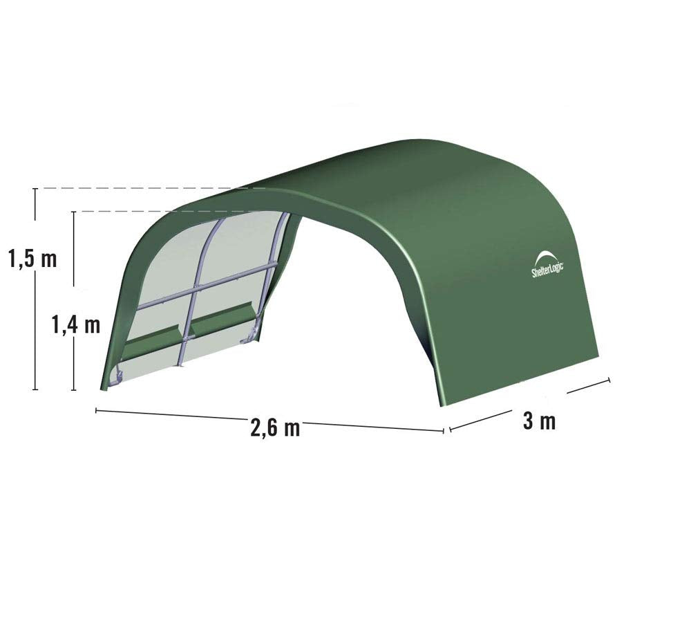 ShelterLogic 8' x 10' x 5' Small Round Livestock and Agricultural Storage and Shade Shelter Kit