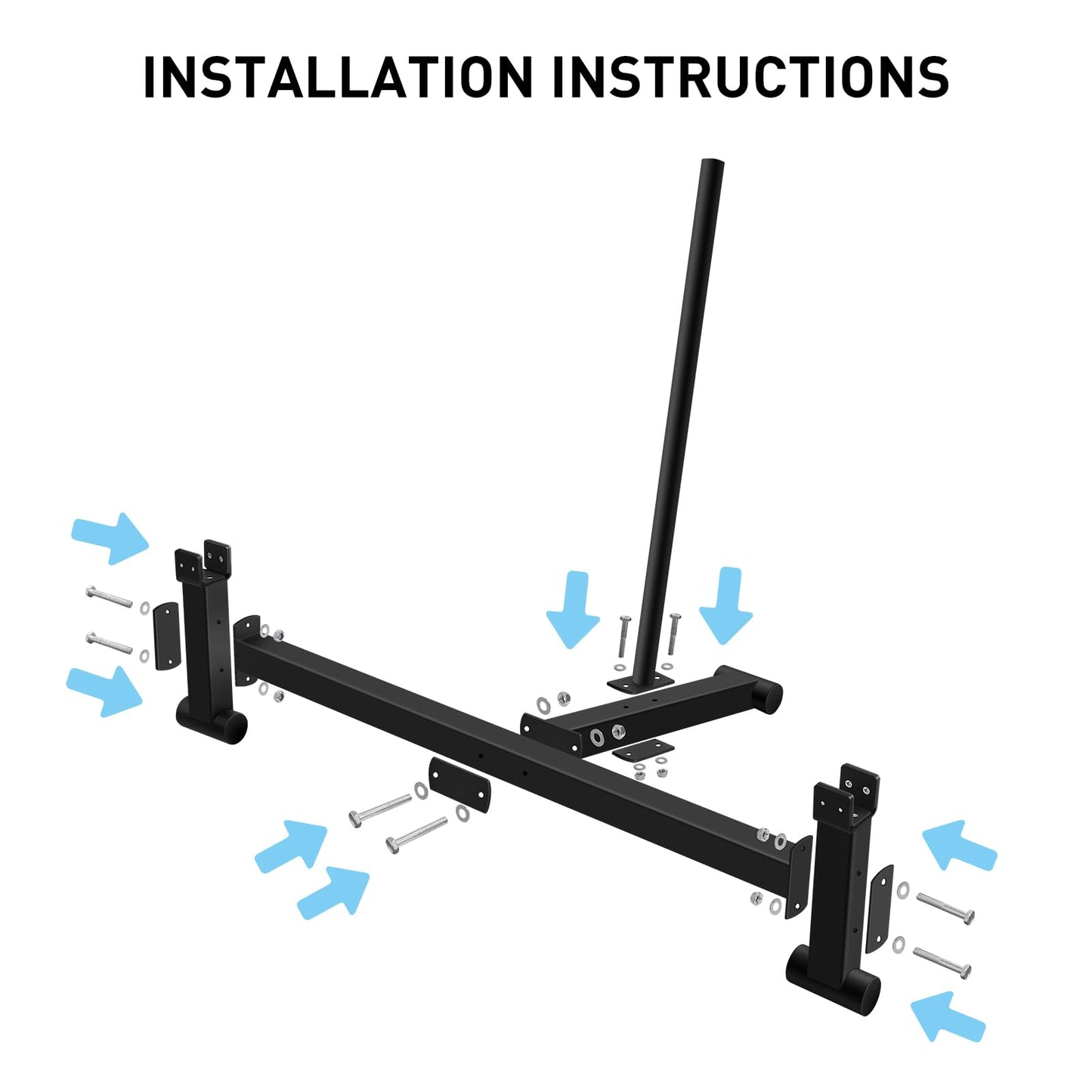 WYGVNR Heavy Duty Deadlift Barbell Jack Weight Lifting Olympic Barbell Changing Weight Plates for Deadlifting, Powerlifting, and Weightlifting - 900lb Capacity