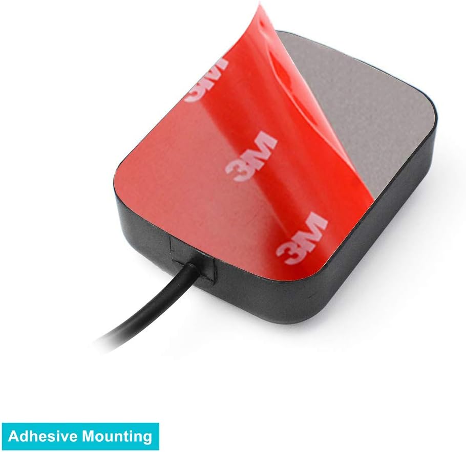 BINGFU 3.5mm Car Dash Cam GPS Antenna Plug - Waterproof Hidden Adhesive Mount for Dashboard Camera, Video DVR Recorder