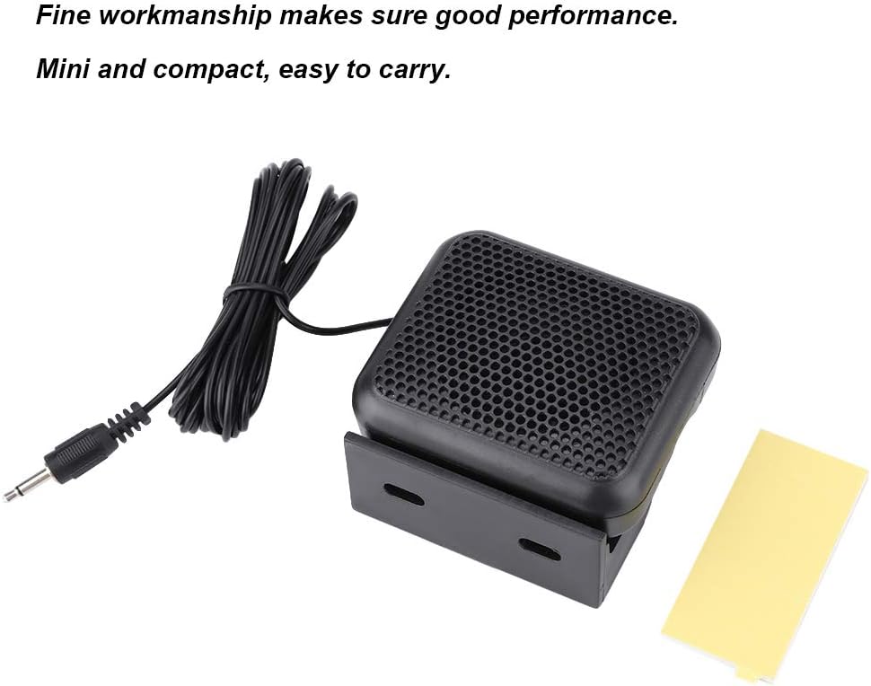 LenTLy NSP100 3W 3.5mm 4m MP3 External Speaker, Wired Speaker with Cable, Black, Portable, Stereo Sound, Compatible