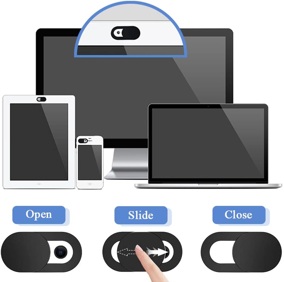 50 0.027-Inch Mesee Pieces Webcam Cover Slider, Ultra Thin Web Camera Protective Privacy Covering Slide Stickers