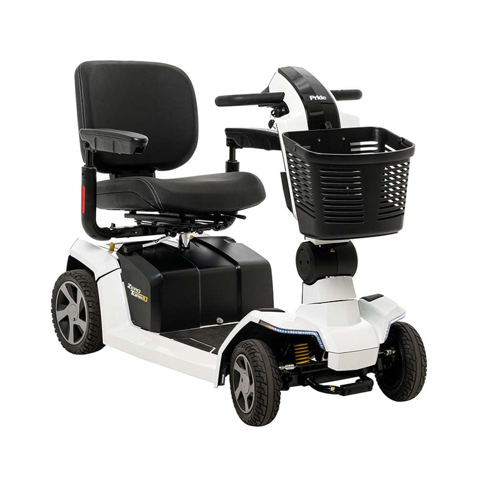 Pride Mobility Zero Turn 10 4 Wheel S710ZT Mobility Scooter, Outdoor 4-Wheel Travel Electric Mobility Scooter for Adults, 400 lbs. WC, Up to 7.3 or 7.5 MPH, 15.9 or 21.2 Range Per Charge