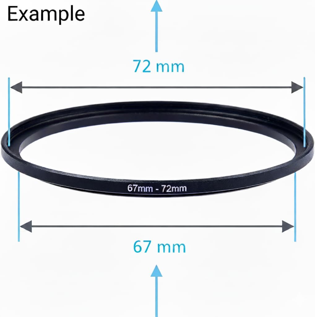 ELEGICKLIP 18Pcs 67-82mm Set Metal Step Up Down Filter Ring Adapter Compatible with Digital SLR Camera Lens Accessories