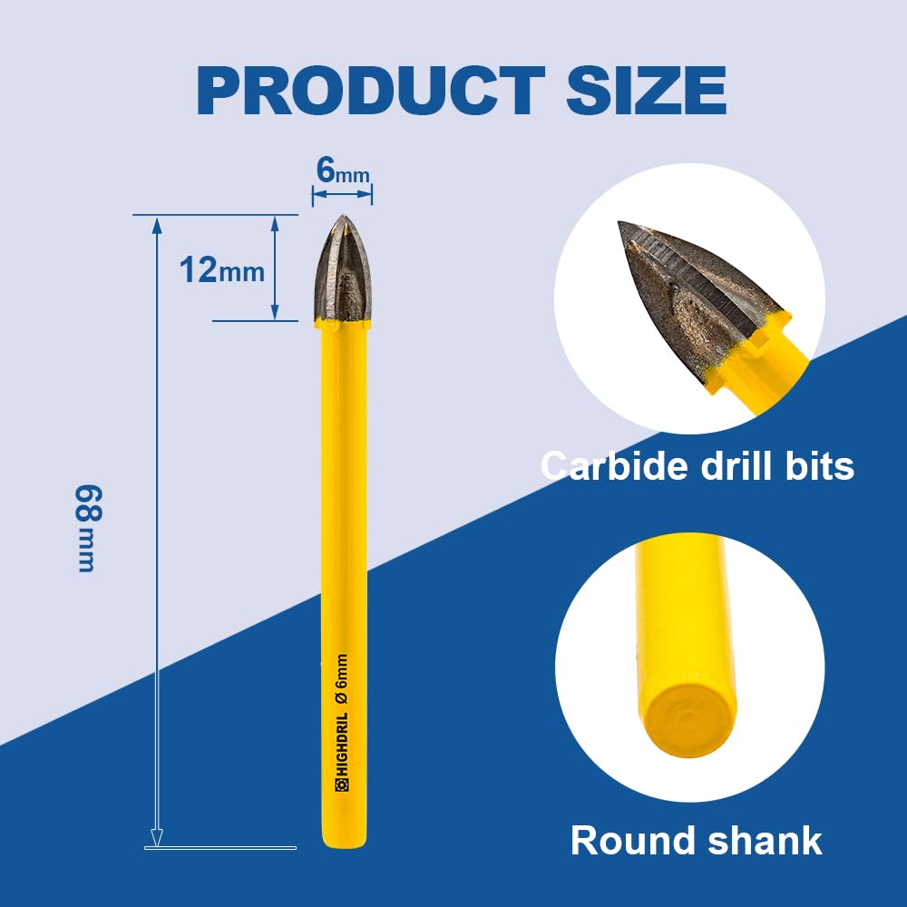 HIGHDRIL 13Pcs Diamond Hole Saw Kit and HIGHDRIL Core Drill Bit Set - 5pcs