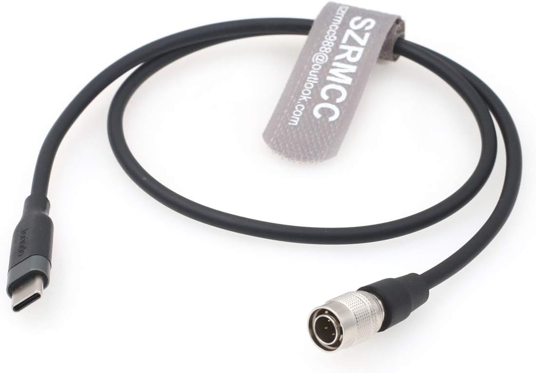 SZRMCC 4 F4 F8 688 644 633 USB C Type-C to Hirose pin Male PD Trigger Power Cable for Zoom Sound Devices (Stright USB
