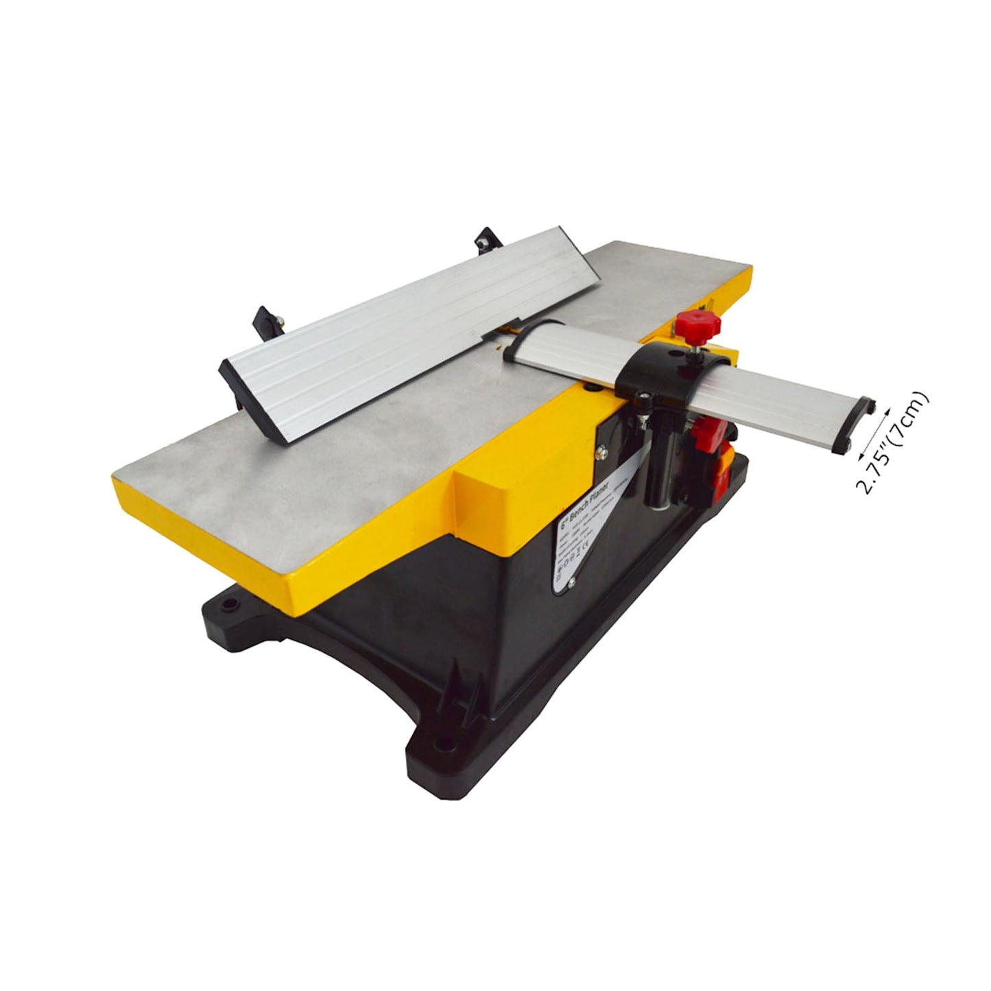 INTBUYING 6 Inch Woodworking Planer Small and Portable Bench Planer 1800W with 155 * 580mm Working Table Low Noise and Low Dust Planing Bench Planer for DIY and Small factories