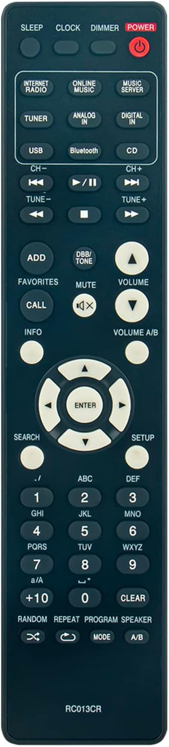 ECONTROLLY RC013CR M-CR611 M-CR611U Replacement Remote Control Compatible for Marantz Car Receiver Network CD Receivers