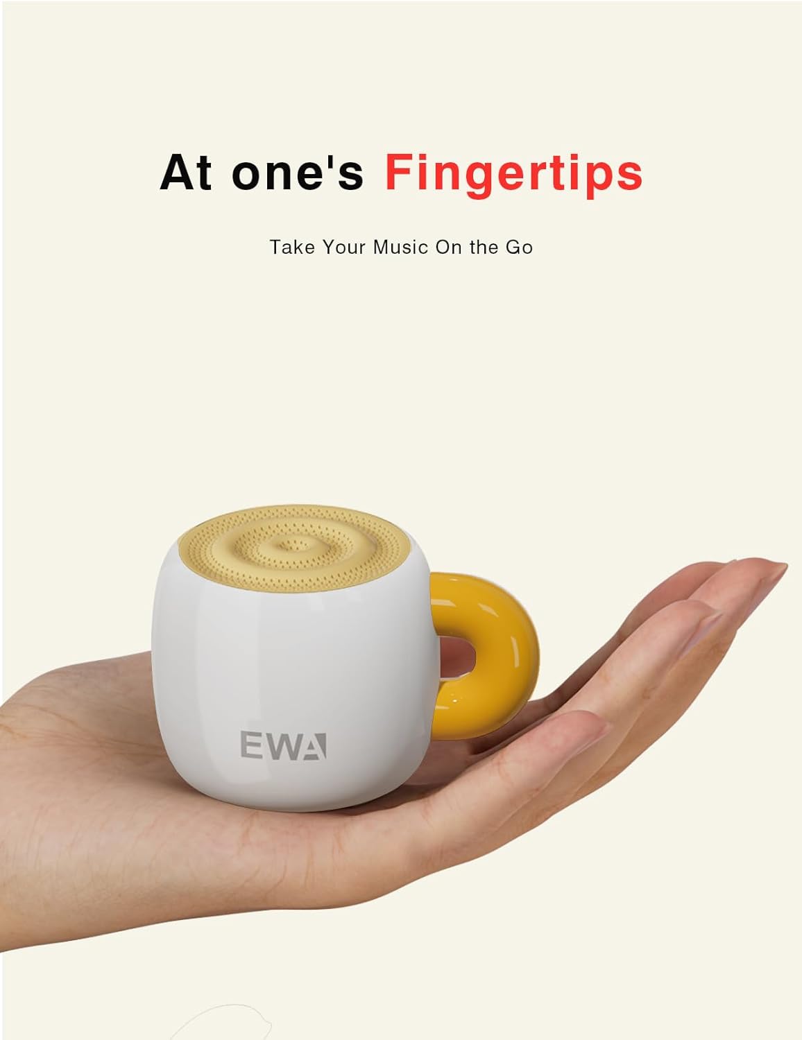 EWA IP67 A163 Bluetooth Speaker, Mini Portable Bluetooth Speaker with Creative Cup-Shaped Design, Waterproof, Loud
