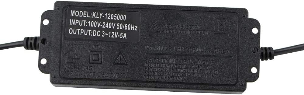 Yetaida 100-240V 3-12V 5A 50-60hz (3V-12V 5A) to Power Supply Adjustable Universal AC/DC Switching Power Adapter