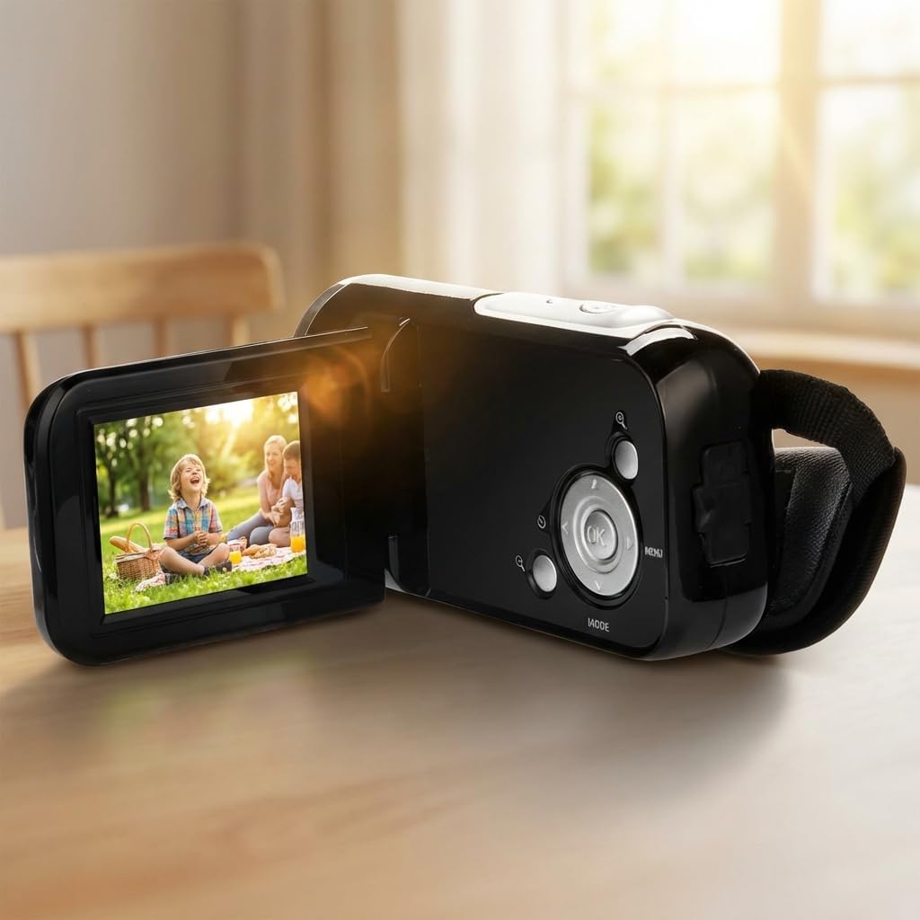 Myrbek 16X 1.8 Inch Digital Camcorder, Digital Zoom Colourful Display Screen, High Definition Camera Image Video