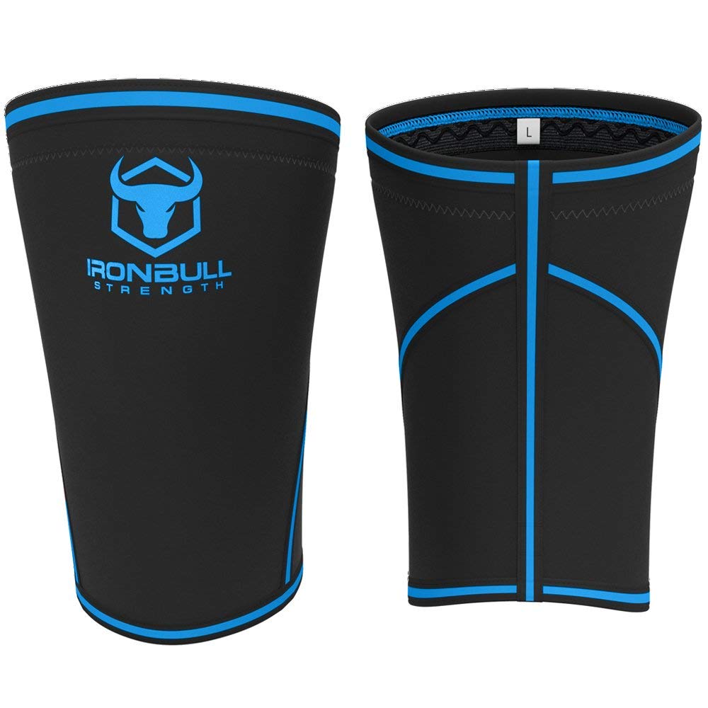 Knee Sleeves 7mm (1 Pair) - High Performance Knee Sleeve Support For Weight Lifting, Cross Training & Powerlifting - Best Knee Wraps & Straps Compression - For Men and Women (Black/Blue, XX-Large)