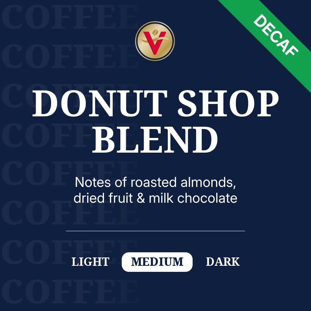 Victor Allen's Coffee Decaf Donut Shop Blend - Medium Roast Single Serve Pods | 80 Count for Keurig K-Cup Brewers