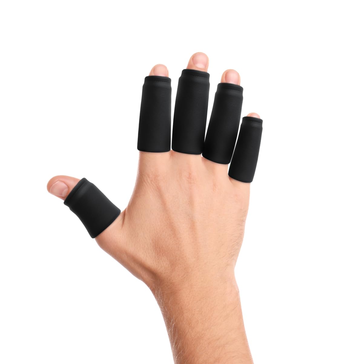 Strive Finger Sleeve Ice Pack Wrap, Hot & Cold Therapy Wrap for Soothing Relief and Support, Flexible Compression for Comfortable Healing, Perfect for Finger Pain and Injury Recovery, Black, 5-Pack