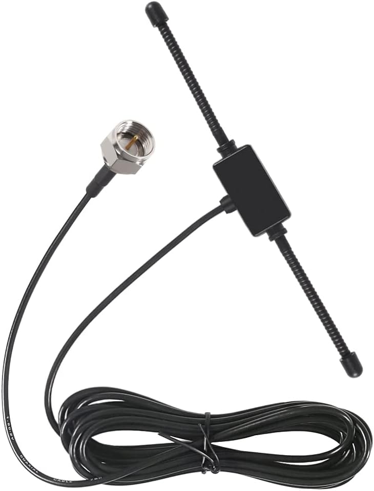 DORHEA 3 FM Dipole Antenna Adhesive Mount with Connector Adapters for TV Radio Home Stereo Receiver Indoor Music System
