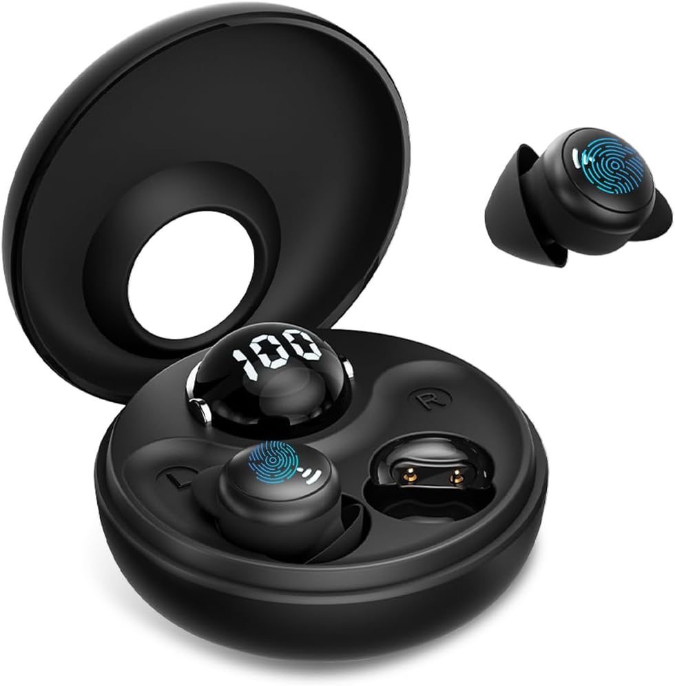 CuiSuto Sleep Earbuds for Side Sleepers Wireless Bluetooth Headphones Mini Invisible Earplugs Small Design Comfortable