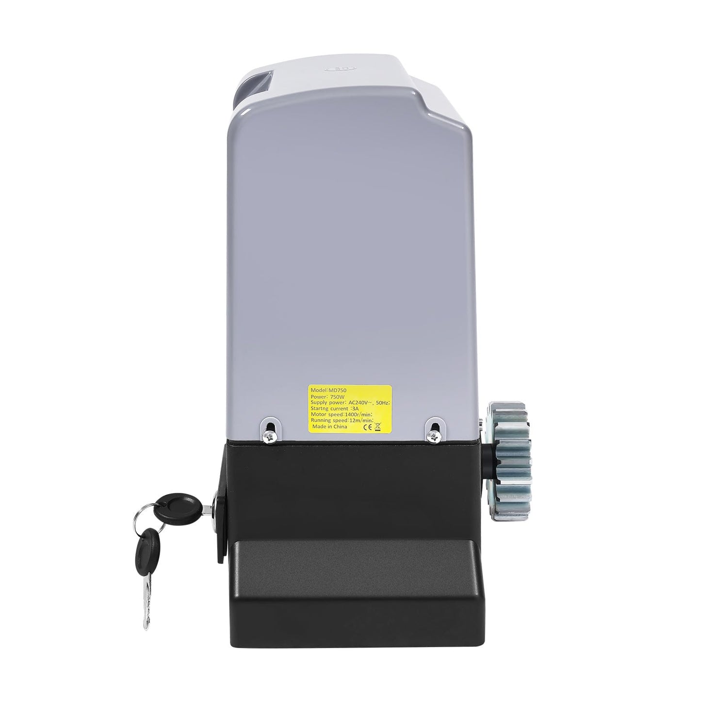 Automatic Sliding Gate Opener with 2 Remote Controls, Electric Rolling Driveway Fence Slide Gate Motor, Gate Operator Hardware Security System Kit for Sliding Gate Up to 40 Feet