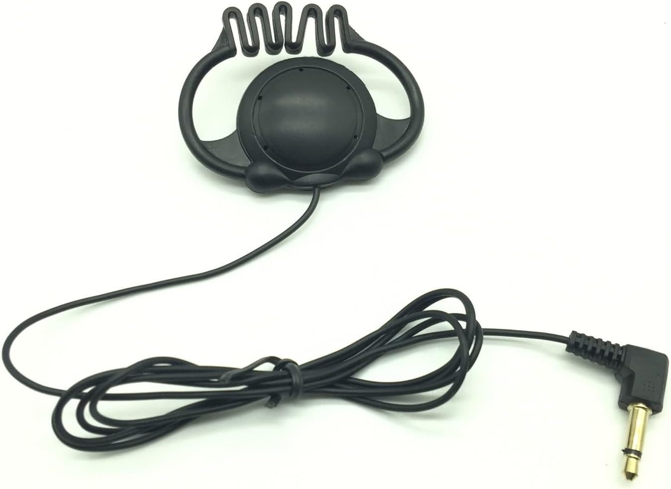 Generic 3.5mm MP3 Single Earphone Mono with D-Shaped Wave-Adjustable Design Plug, for Tour Guide System Receiver Radio