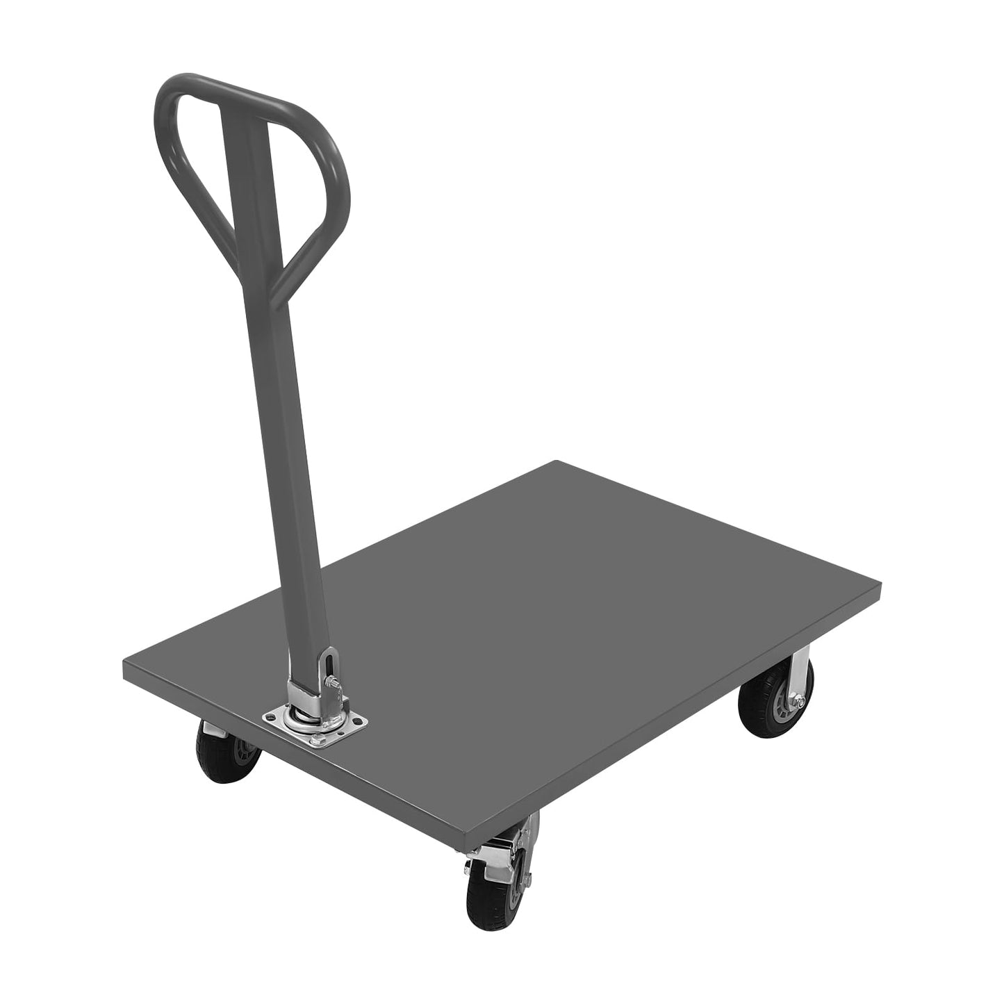 36 x 24 inch Heavy Duty Platform Truck, Industrial Flat Dolly Cart with 2000lb Capacity, Metal Platform Cart, Moving Flatbed Cart with Wheels and 360 ° Rotatable Handle
