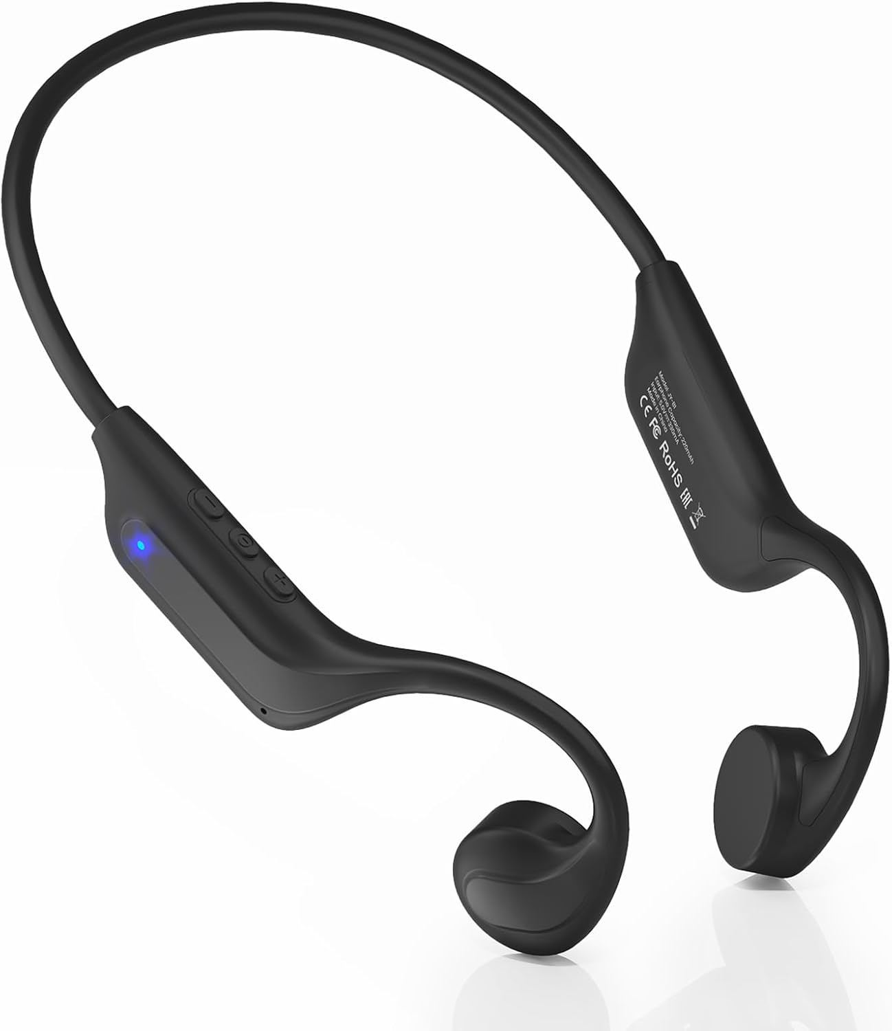 Vonlaxi 3 6.0 IP65 Bone Conduction Headphones Open Ear, EQ Modes Bluetooth with Mic, Anti-Leak Directional HD Audio