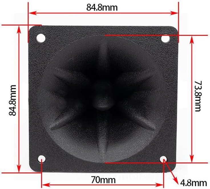 CCeCCe 2 Pack 3.25" 3.25" Component Square Tweeter x Piezo Horn Element Replacement DJ Speaker Loudspeaker Buzzer