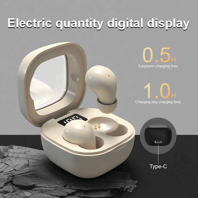 5.3 24 Mini Earbuds for Work and Sleep, Small Bluetooth Headphones, Hours Total Battery Life