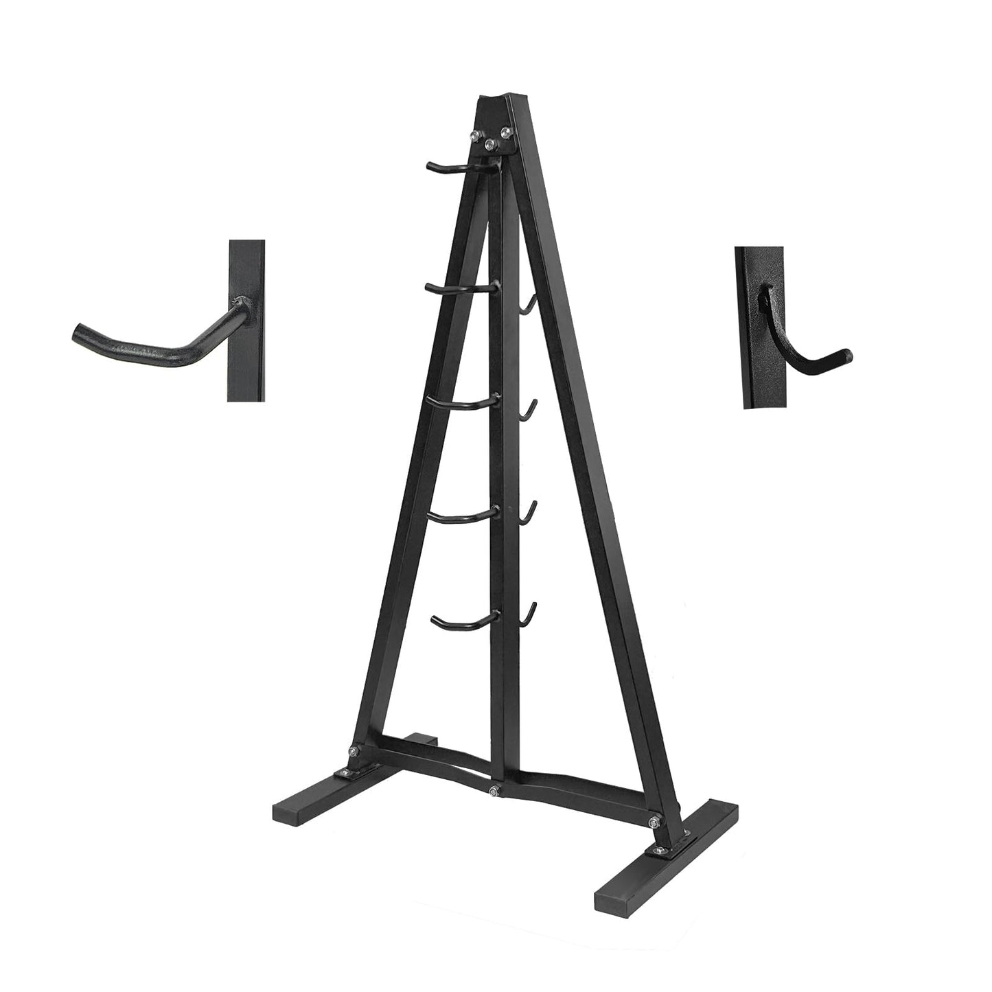 BLUSLM Wall Mounted Lat Pull Down Bar Organizer with Hooks, Home Gym Storage Rack for Lat Pulldown Attachments, Cable Attachments Rack for Gym Accessories (Cable Attachment Rack3)