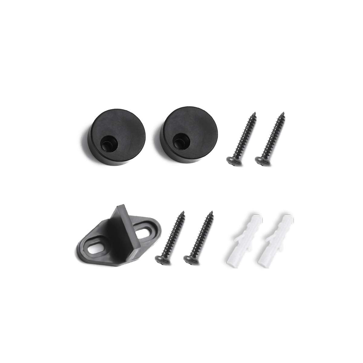 SMARTSTANDARD Sliding Barn Door Hardware Hangers 2pcs (Black) (Big Wheel Hangers)