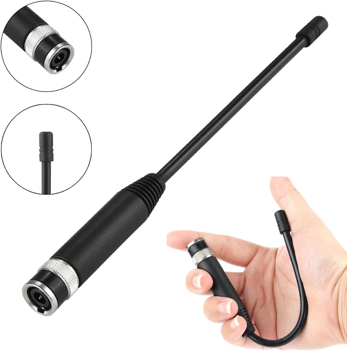 slinkdsco 27MHz Soft Whip Handheld CB Radio Antenna with BNC Connector Compatible with Cobra Midland Uniden Anytone CB