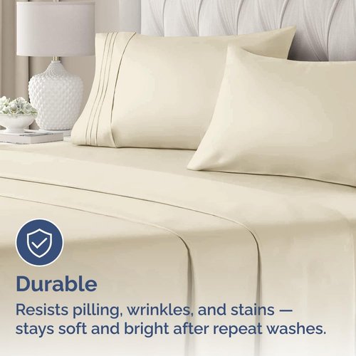 King Standard Pillow Cases - Ultra-Soft Hotel Quality Covers | Fade-Resistant & Wrinkle-Free | 2-Piece Set in Wheat