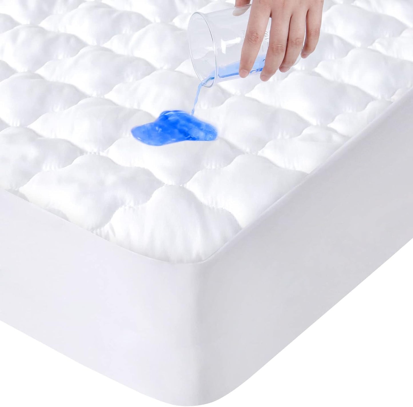 Queen Mattress Protector by [Brand Name] - Waterproof Quilted Cover with Ultra Soft Surface | Fits Mattresses Up to 14 Inches
