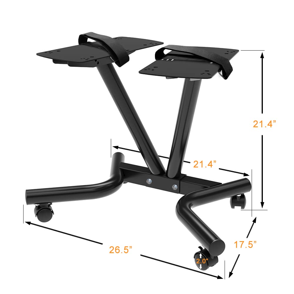 ATIVAFIT Adjustable Dumbbell Rack for Home Gym, Space‑Saving Dumbbell Storage & Organization, Compatible with Adjustable Dumbbells, Heavy Duty Weight Stand