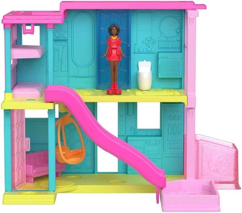 Barbie Mini Dreamhouse Dollhouse Set - Surprise 1.5-Inch Doll, Furniture, Elevator & Pool