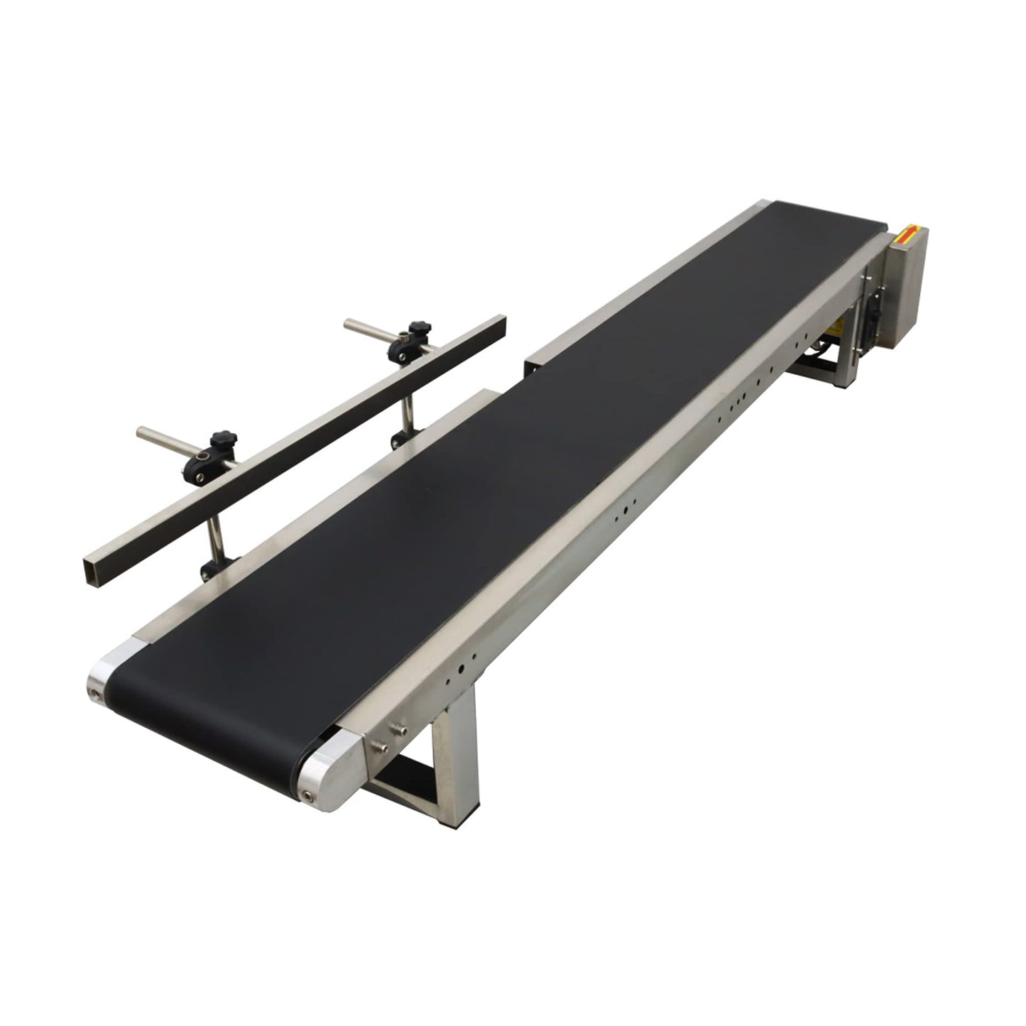 BREVELTION 110V 59inch PVC Conveyor with Double Guardrail Industrial Transport Equipment Adjustable Speed with Single Guardrail 60W
