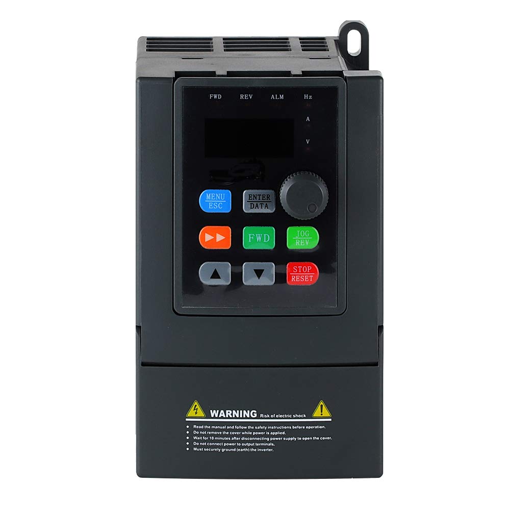 ATO 2hp 1.5kW Single to Three Phase VFD, VFD 220V Input 220V 3 Phase Output 2hp, 220-240V 1 Phase to 3 Phase VFD 7.5A Variable Frequency Drive Inverter for 3-Phase AC Motor Speed Controls