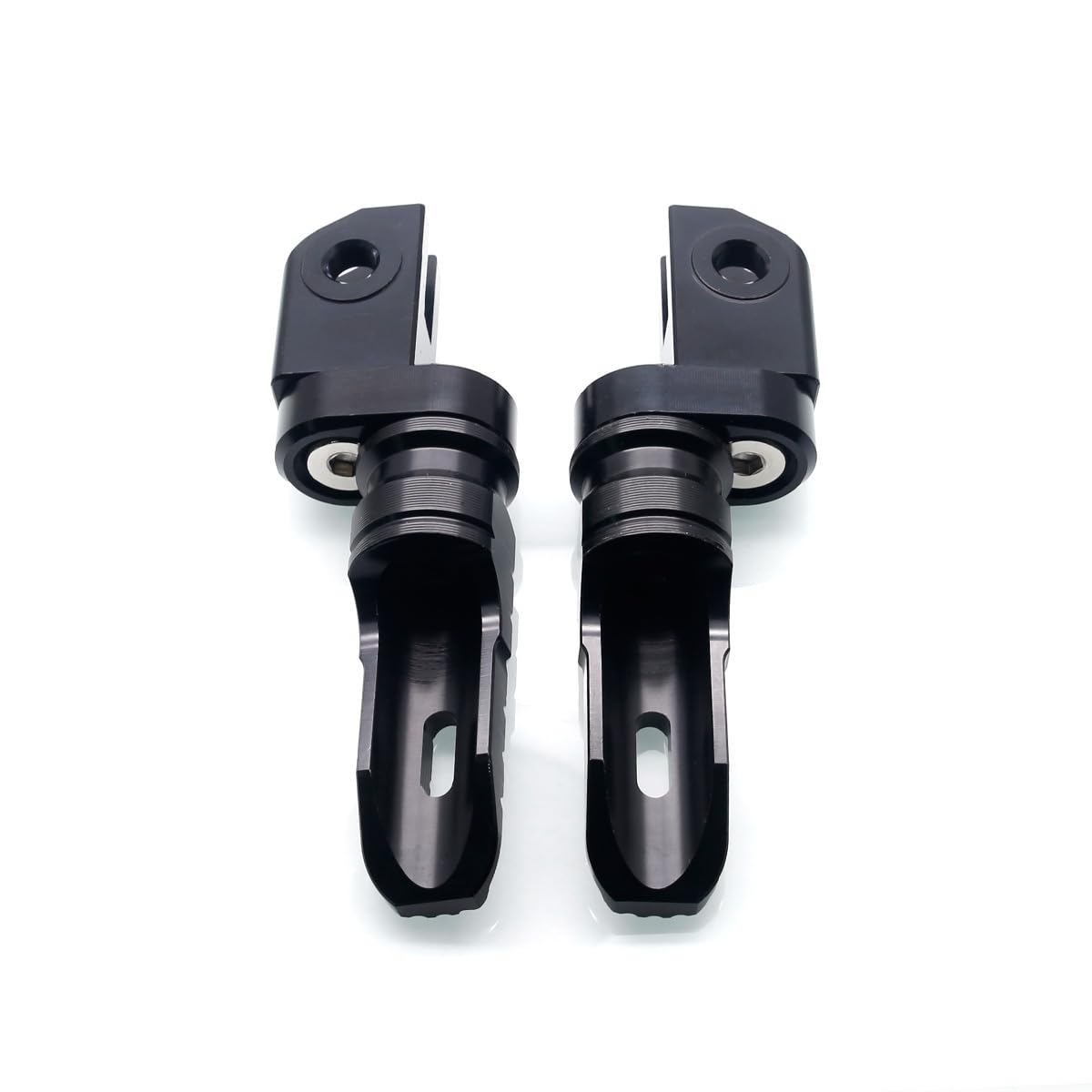 MZS Motorcycle Foot Pegs Front 360° Roating Rider Footpegs Black CNC Compatible with Daytona 675/R, Street Triple R/RS/RX/S, Speed Triple/R/RS/S, Speed Triple 1200 RR/RS, Speed Twin, Trident 660