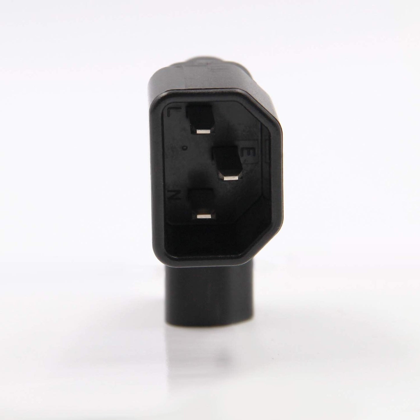 WYMECT 2-Pack C14 C13 Right Angle IEC to Power Adapter PDU Power Extension for LCD LED TV Wall Mount