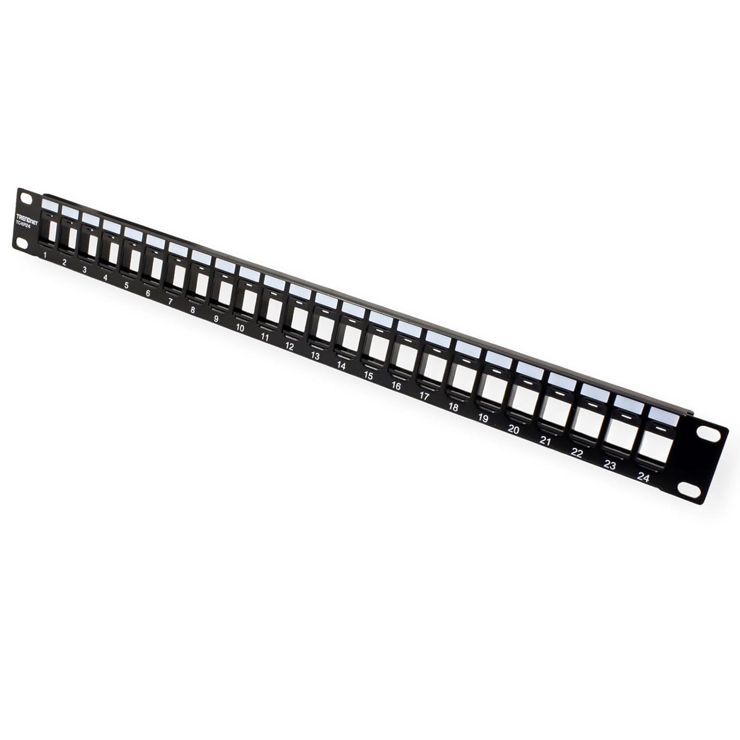 24-Port 1U 1U 19" Recommended TC-K25C6 TC-K50C6 Cat6 TC-KP24 TRENDnet Blank Keystone Patch Panel, Metal Rackmount