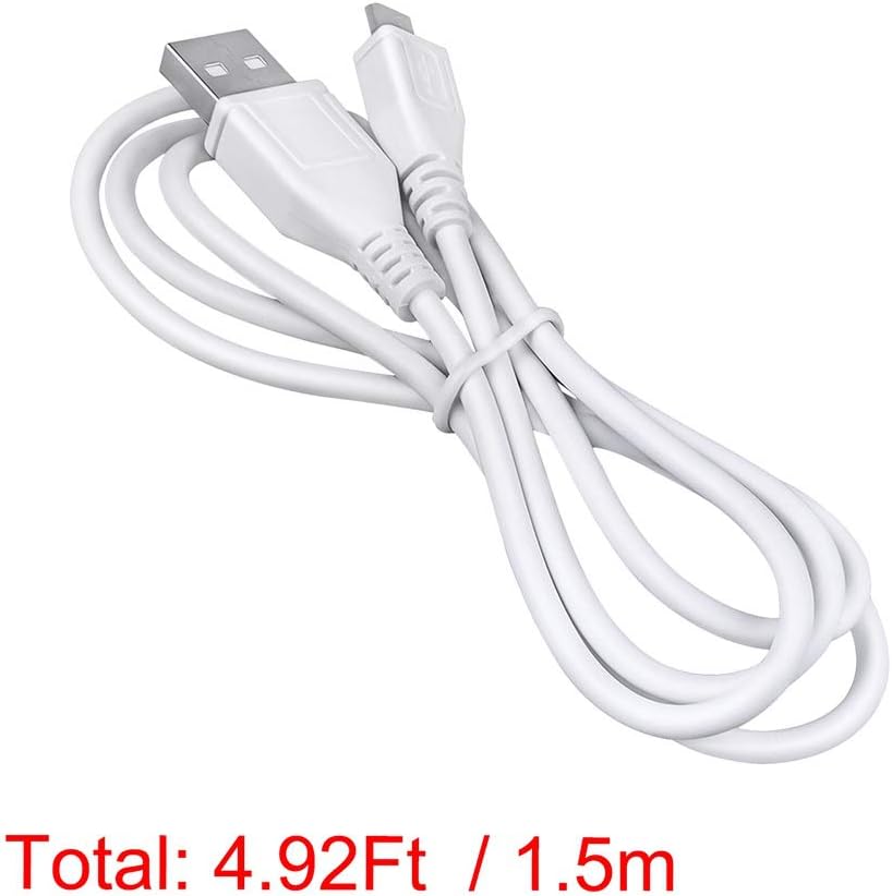 5ft S-100 ABLEGRID White Micro USB Power Charging Cord Cable Lead for Sound Oasis White Noise Machine & Speaker