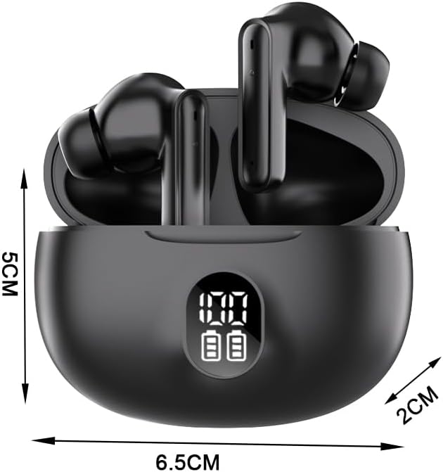 DCBCODGAL 30H IPX7 5.3 Wireless Earbuds, Bluetooth Headphones Playtime Ear Buds with LED Power Display, Waterproof