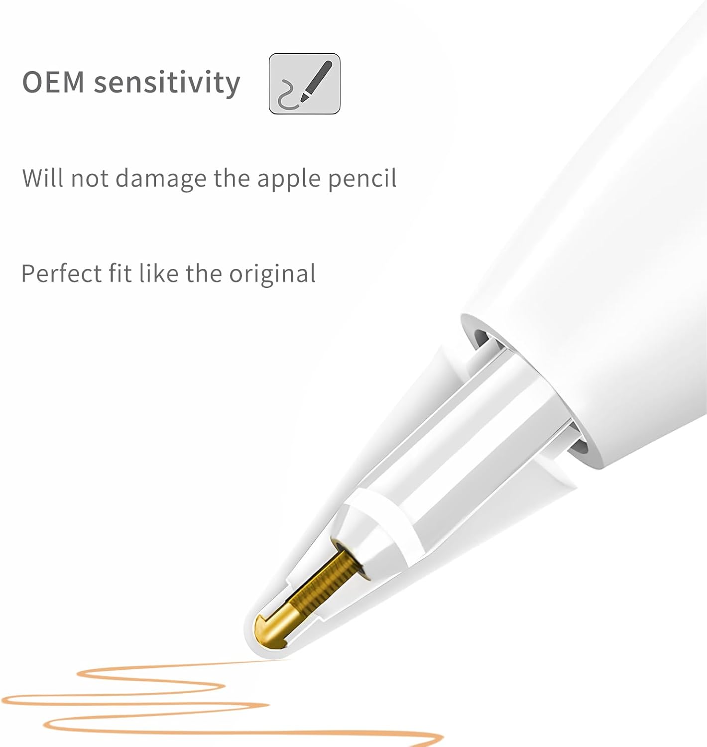 Abiarst 1st/2nd 2/1 (6-Pack)) Replacement Tips Compatible with Apple Pencil Gen, Pencil Nibs for iPad Pro Pencil Gen