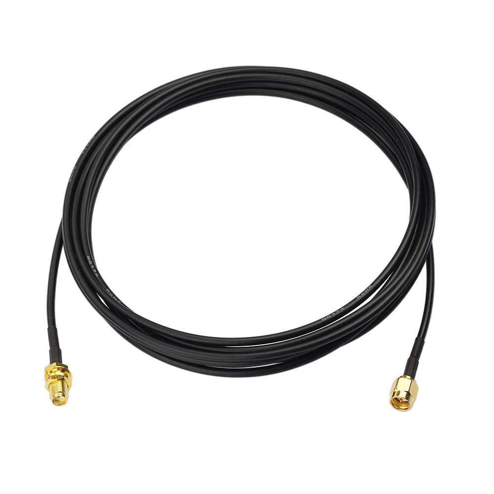 RG174 3m 10 (2-Pack) 4G BINGFU SMA Male to SMA Female Bulkhead Mount Antenna Extension Cable feet Compatible with LTE