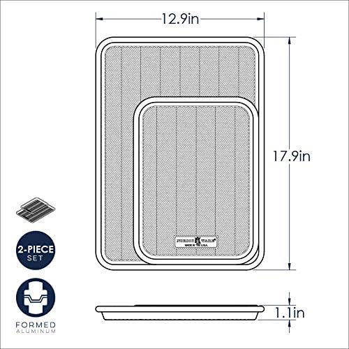 Nordic Ware Half & Quarter Sheet Baking Pan - Durable Natural Finish for Even Baking