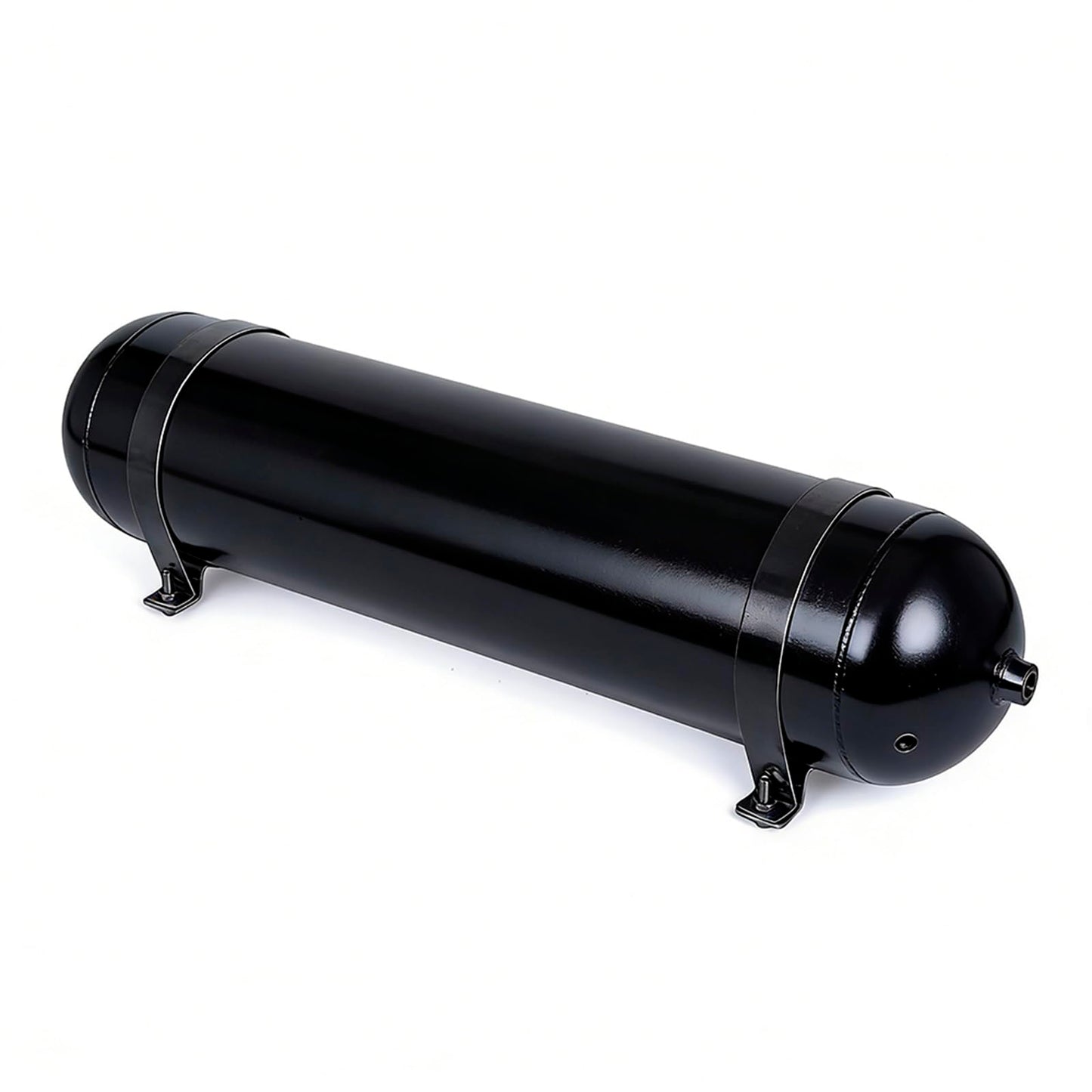 ZHSYMX Air 4.2 Gallon (18 Liter) 6 Ports Seamless Aluminum Air Tank for Air Ride Suspension Car Train Truck Horn Black