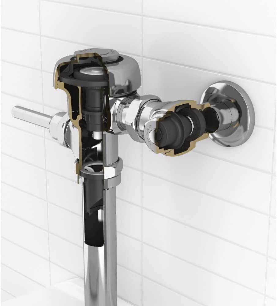 Sloan Regal 111 Exposed Manual Water Closet Flushometer, 1.6 GPF Manual Flush Valve - Single Flush, Fixture Connection Top Spud, Diaphragm Valve, Polished Chrome Finish, 3080053