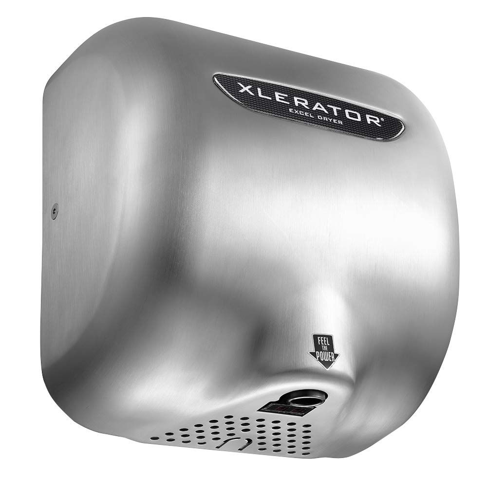 XLERATOR XL-SB Automatic High Speed Hand Dryer with Brushed Stainless Steel Cover, 12.5 A, 110/120 V