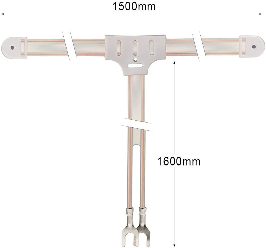 BINGFU 300 2 FM Dipole Antenna Ohm with Pin Bare Wire Twin Lead for Indoor Digital HD Radio Table Top FM Radio AV Audio